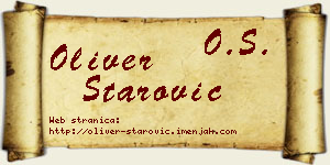 Oliver Starović vizit kartica